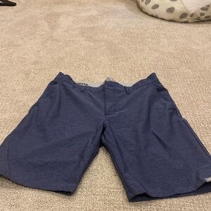 adidas Men's Navy Flat Front Shorts